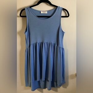 Zenana Sleeveless Light Blue Knit Top